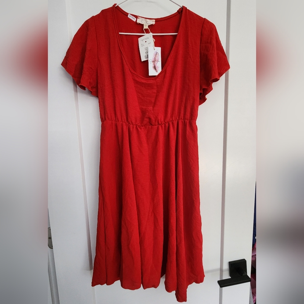 Jessica Simpson Red Midi Dress